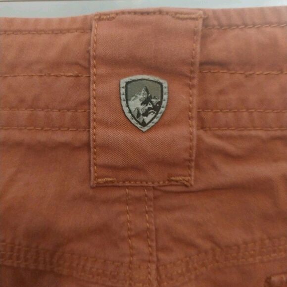 Kuhl Women's Roll Up Cargo Pants Sz 12 Rust Snap Pockets Gorpcore Hiking Camping - Picture 6 of 15